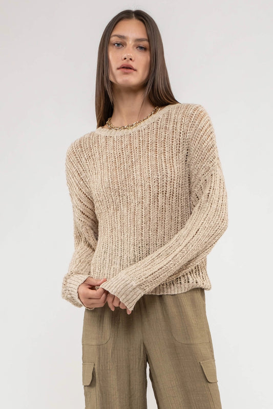 Natural Sheer Knit Pullover